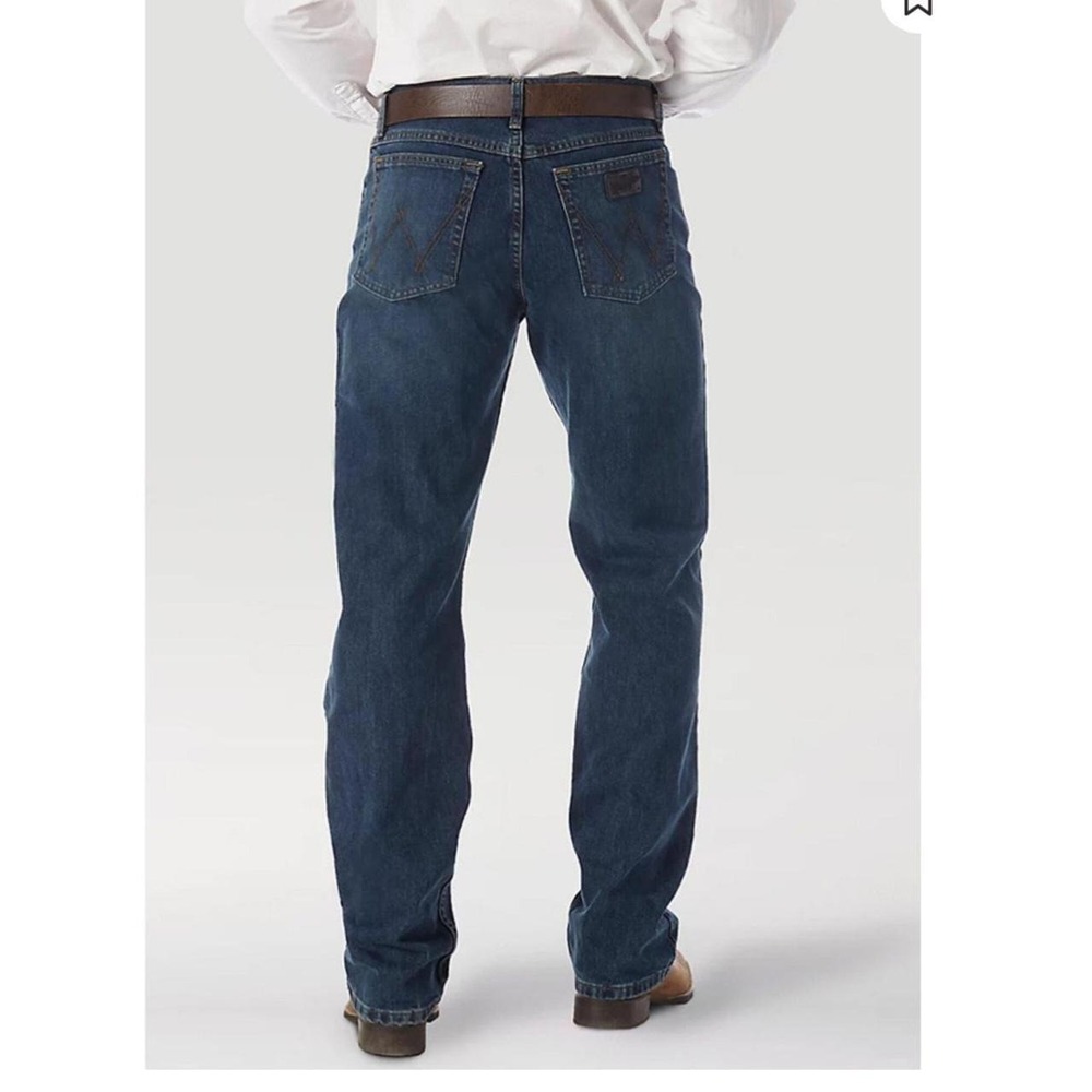 Wrangler Jeans Mens 36x34 Blue 20X No. 42 Vintage Bootcut Dark Wash Denim - Picture 2 of 8